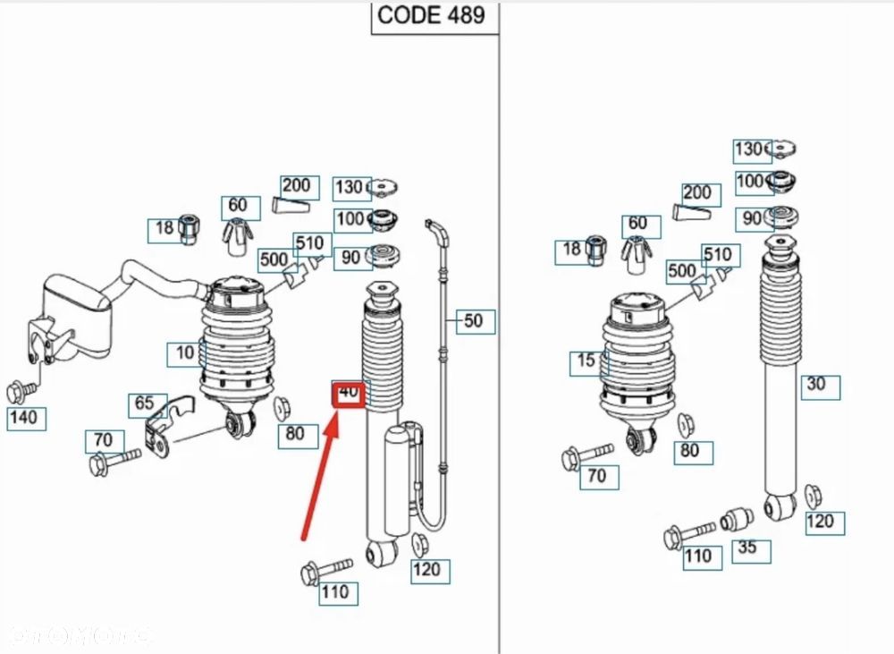 Amortyzator tylny prawy Mercedes E klasa W211 airmatic 4-matic  ADS - 7