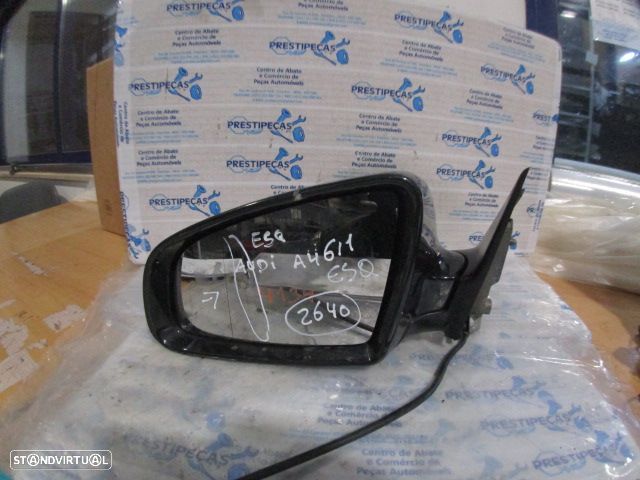 Espelho Esp2640 AUDI A4 2003 2.5TDI 4X4 180CV 4P PRETO ESQ ELETRICO 5 PINOS VIDRO PARTIDO AUDI A4  8E FASE 1 2003 1.9TDI 130CV 4P PRETO - 1