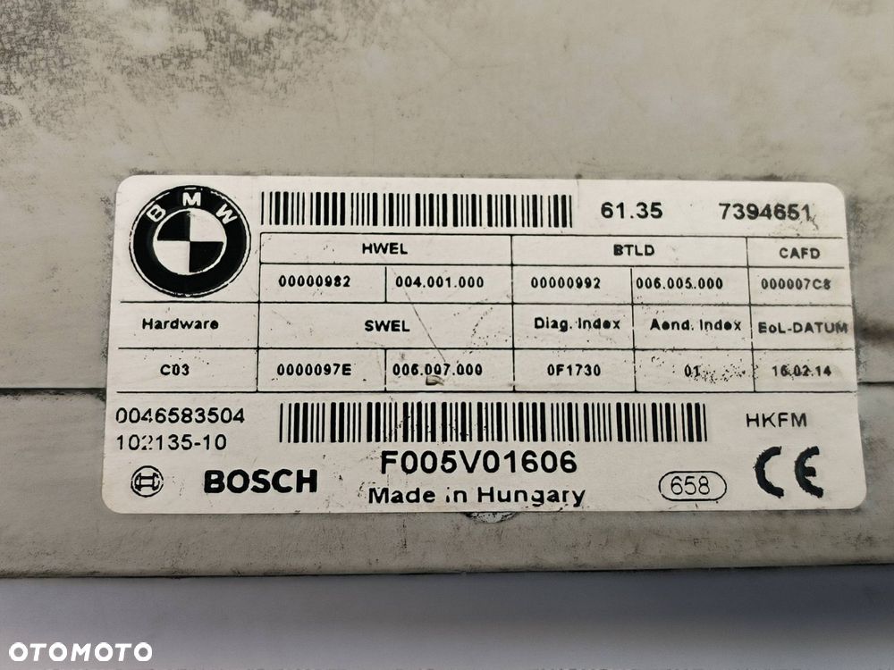 MODUŁ BMW 520 D F005V01606 - 2