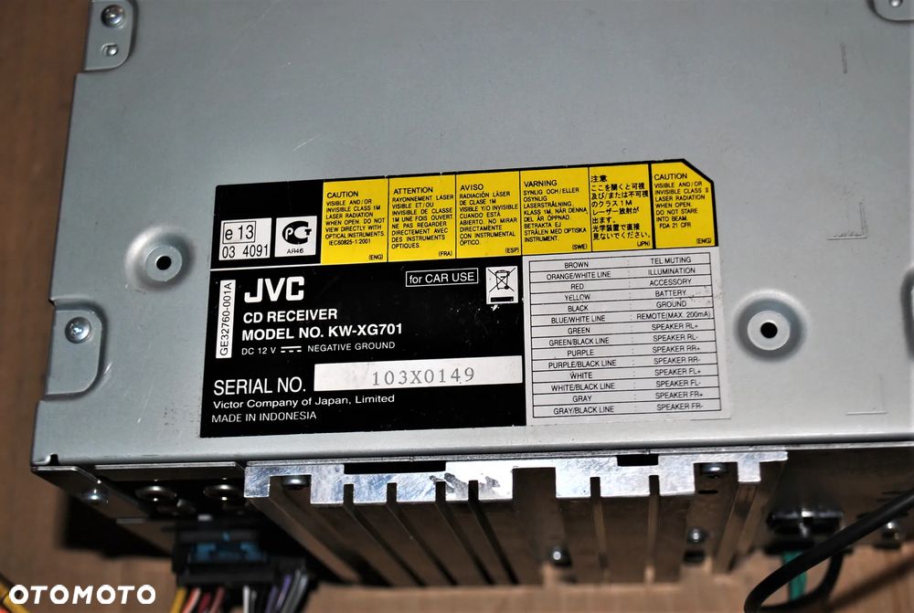 RADIO CD MP3 USB JVC KW-XG701 2 DIN - 5