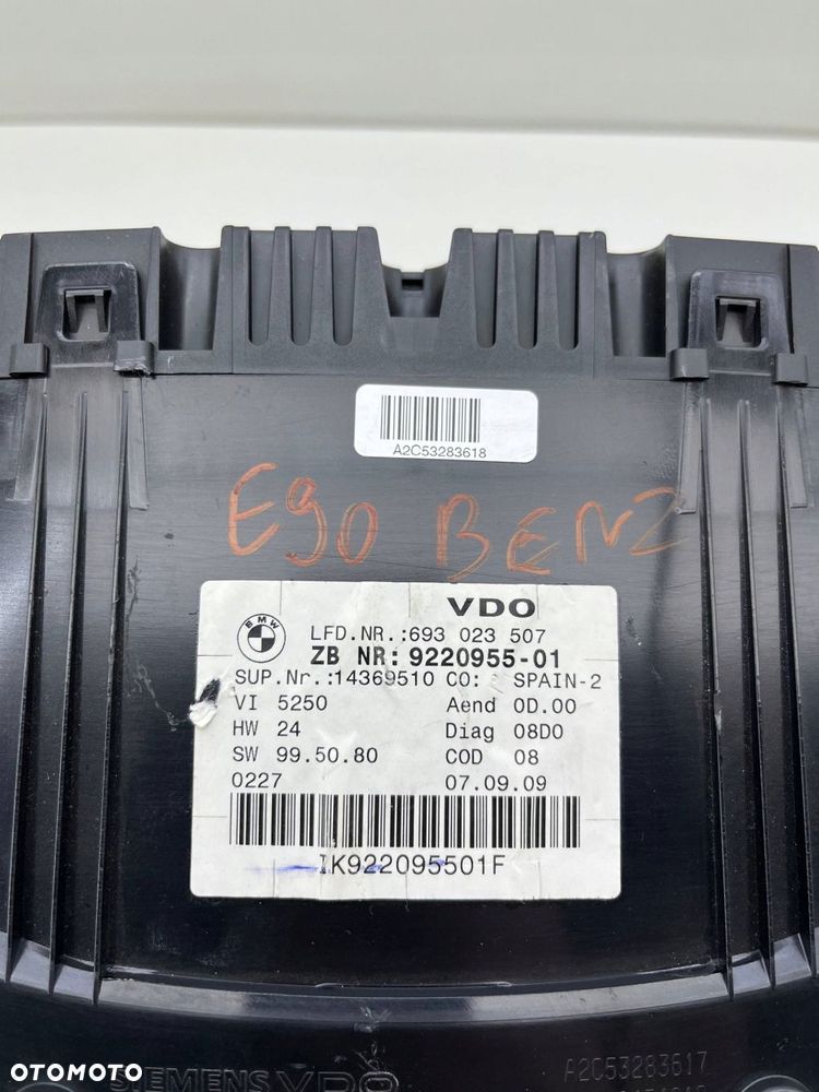 BMW 2 E90 E91 LICZNIK ZEGARY WYSWIETLACZ EUROPA 9220955 - 7