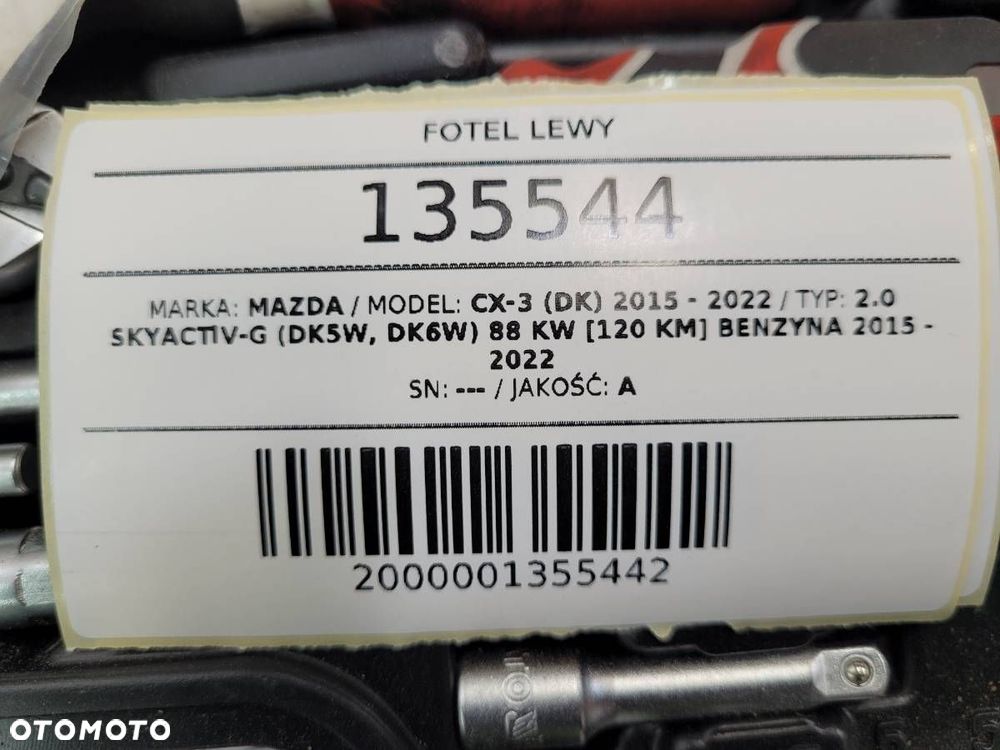FOTEL LEWY KIEROWCY MAZDA CX-3 DK EUROPA GRZANY - 11