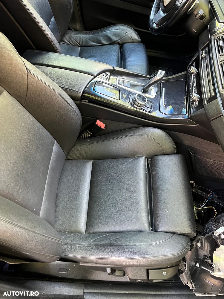 Interior complet piele negru Bmw Seria 5 F11 break non facelift 2011 semi electric incalzire Europa - 21
