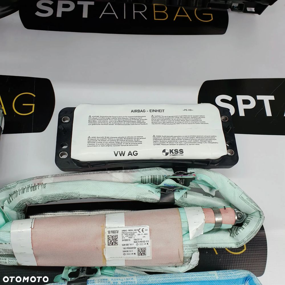 VW GOLF VII 7 LIFT DESKA ROZDZIELCZA KONSOLA KOKPIT PULPIT PODUSZKI AIRBAG AIR BAG PASY KIT SET - 7