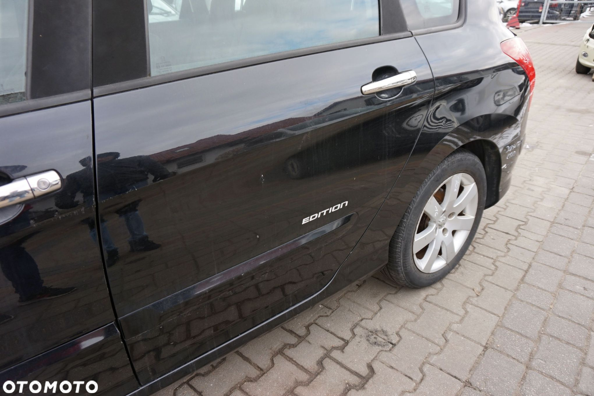 DRZWI TYLNE LEWE 308 I T7 SW KOMBI KTVD  CZARNY PEUGEOT 2007-2011 - 2