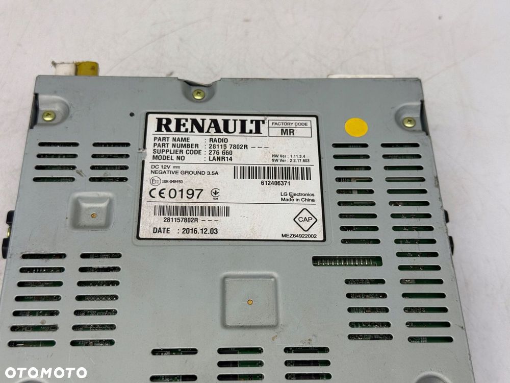 stacja multimedialna radio renault talisman 281157802r - 5