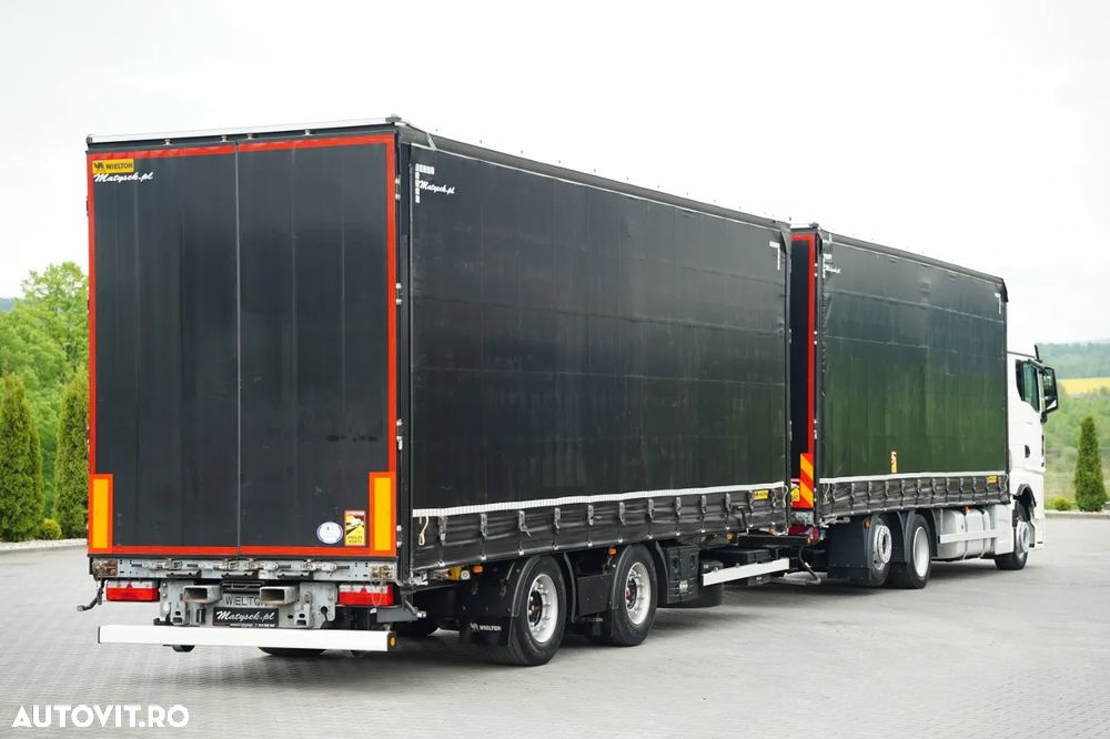 MAN TGX 26.480 / COMBINAȚIE TANDEM 120 M3 / TRAVERSE / MEGA / PUNȚĂ RIDICATĂ / ACOPERIȘ RIDICAT / CAMERĂ / + REMORCĂ WIELTON / PUNȚĂ RIDICATĂ / PUNȚI SAF - 5