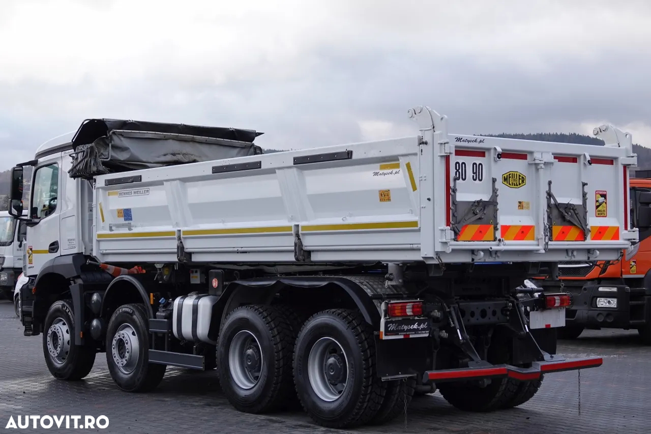Mercedes-Benz AROCS 3243 / 8x4 / CAMION BASCULANTE + HYDROBOARD / BORDMATIC / MEILLER KIPPER / EURO 6 / ANVELOPE 100% / 50.000 km. - 10