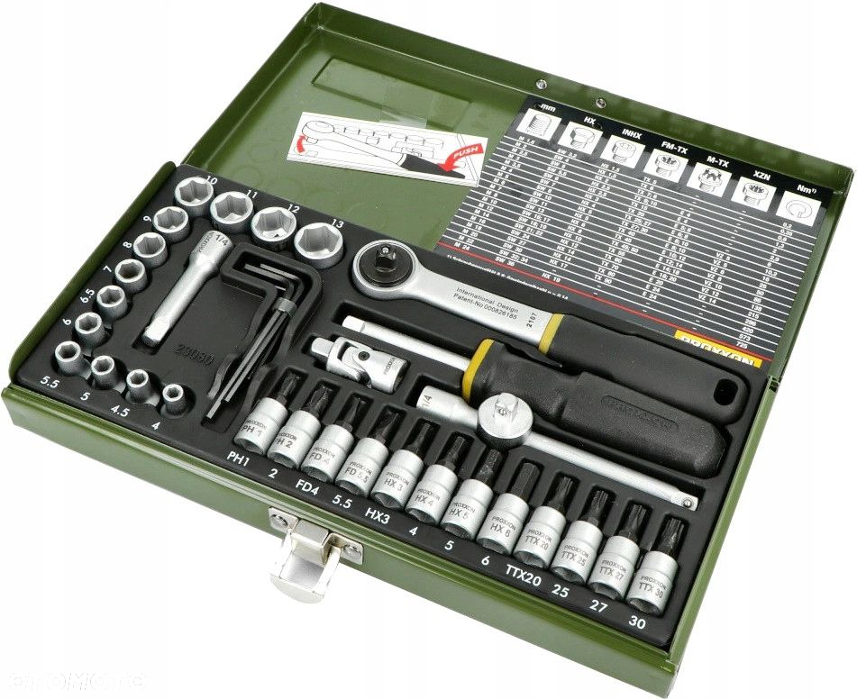 PROXXON ZESTAW DLA MECHANIKÓW Z GRZECHOTKĄ 1/4 CALA 36 CZĘŚCI PR23080 - 3