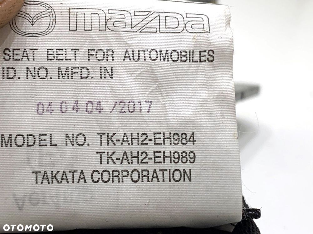 PAS BEZPIECZEŃSTWA PRAWY PRZÓD  MAZDA CX-3 (DK) 2015 - 2022 2.0 SKYACTIV-G (DK5W, DK6W) 88 kW [120 - 9
