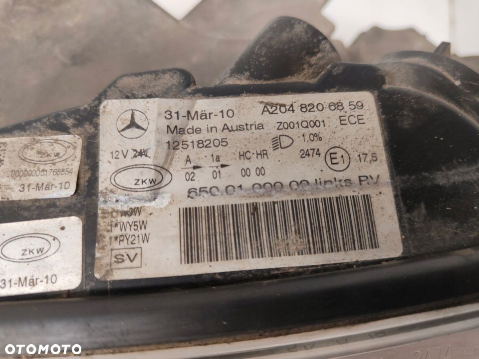 Lampy przednie Mercedes-Benz GLK-Kl A204 08 - 12 L - 5
