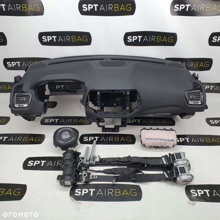 JEEP COMPAS COMPASS DESKA ROZDZIELCZA KONSOLA KOKPIT PULPIT PODUSZKI AIRBAG AIR BAG PASY KIT SET - 1