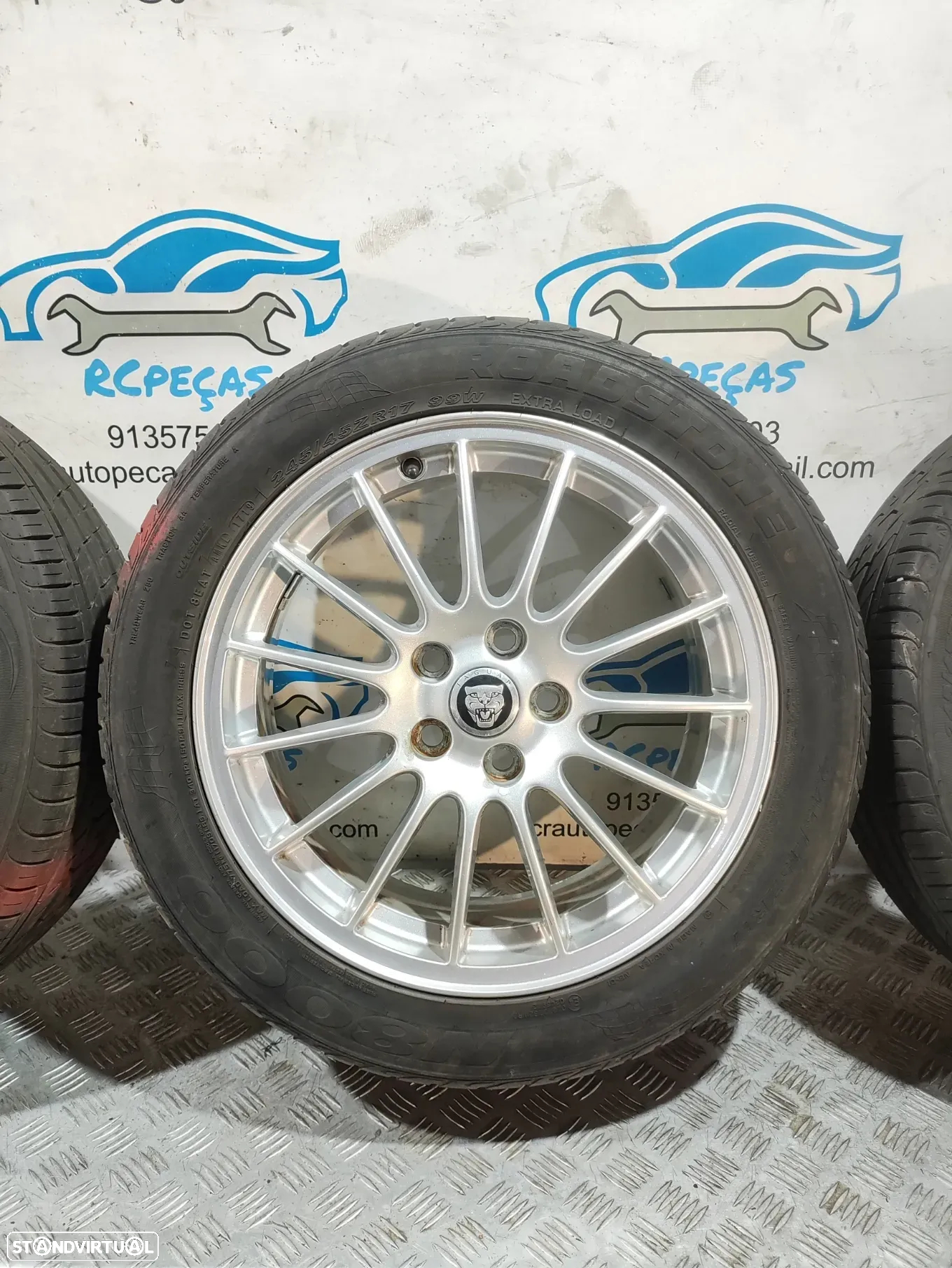 Jantes 17" Jaguar - S-Type MK2 II | X200 - ORIGINAIS - 7.5J | ET60 | 5x108 - 17 Polegadas | 4R83JA | Jante | 5 x 108 | 245 45 17 | Pneus - 6