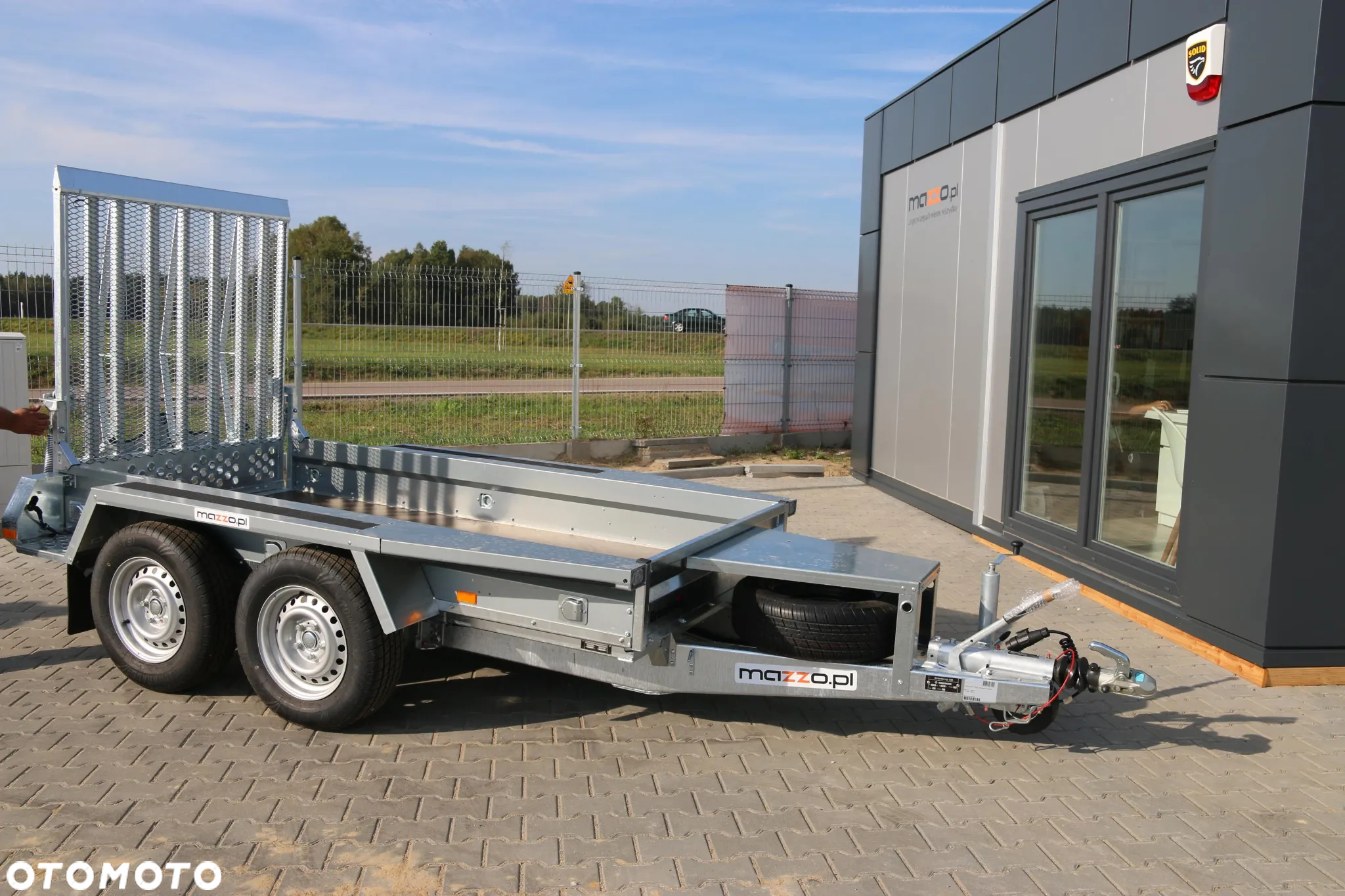 Brenderup Dostawa przyczepa koparkowa budowlanka z trapem 260x126x25cm DMC2600kg MOCNA I SOLIDNA pod minikoparkę - 15