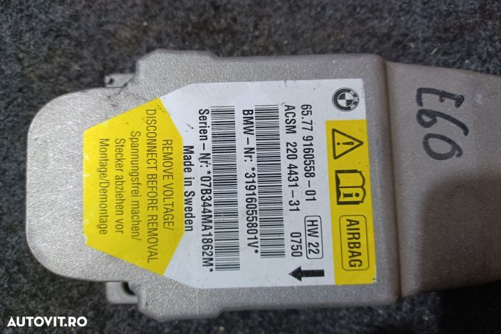 Calculator airbag 9160558 BMW Seria 5 E60/E61 [facelift] [2007 - 2010 - 4