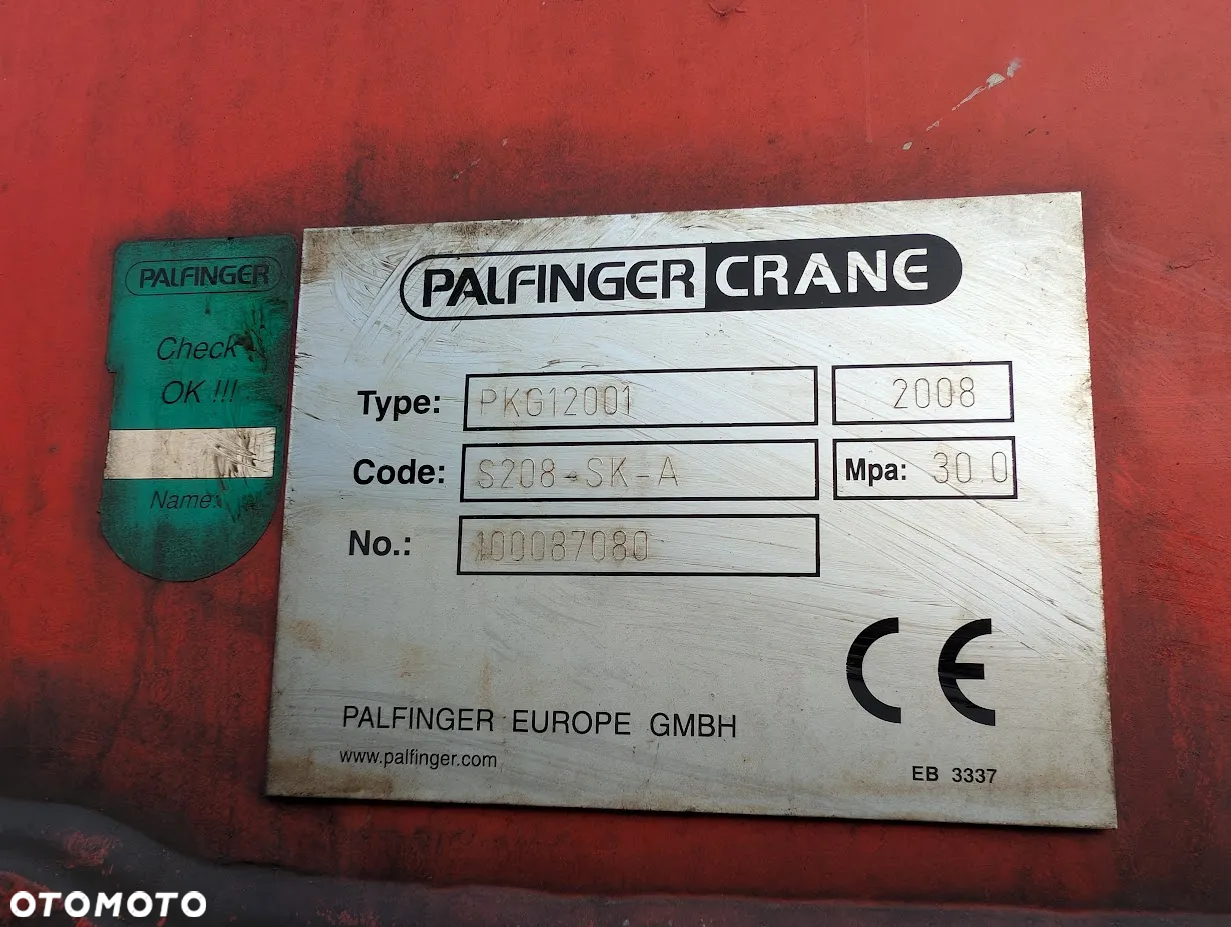 Żuraw Palfinger PKG12001 Sterowanie radiowe 2008r  udźwig 6200kg hds hiab fasii atlas hmf - 14