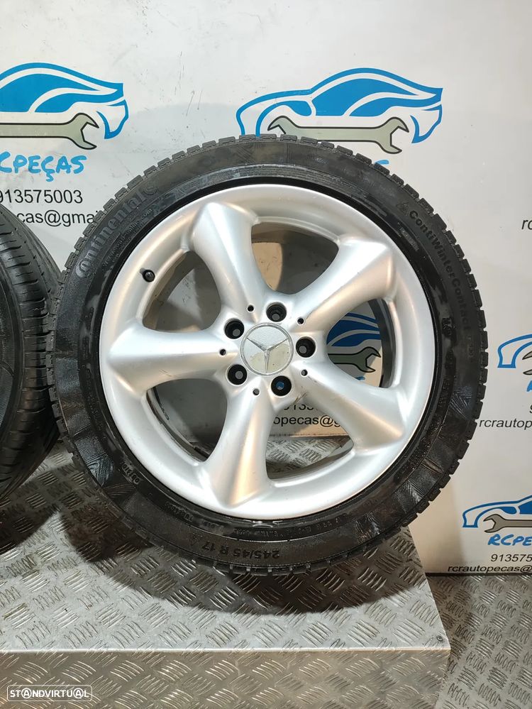 - Conjunto Jantes 17 Originais Mercedes Benz Class C W203 7,5J 8,5J ET34 ET36 5x112 - 6