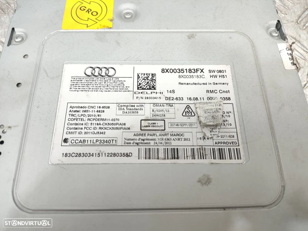 Auto Radio Original Audi A1 8X 2010 a 2019 - 9