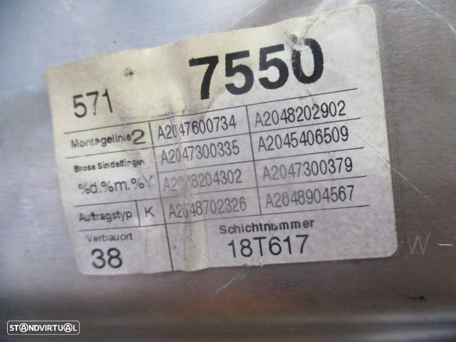 Elevador Sem Motor A2048204302  A2047300379  A2048904567 MERCEDES W204 CLASSE C 2008 220CDI 170CV 4P CINZA TE - 3