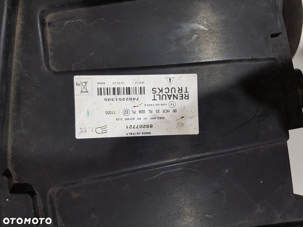 RENAULT RANGE GAMA T LAMPA PRZÓD PRZEDNIA PRAWA KIERUNKOWSKAZ LED ORYGINAŁ - 5