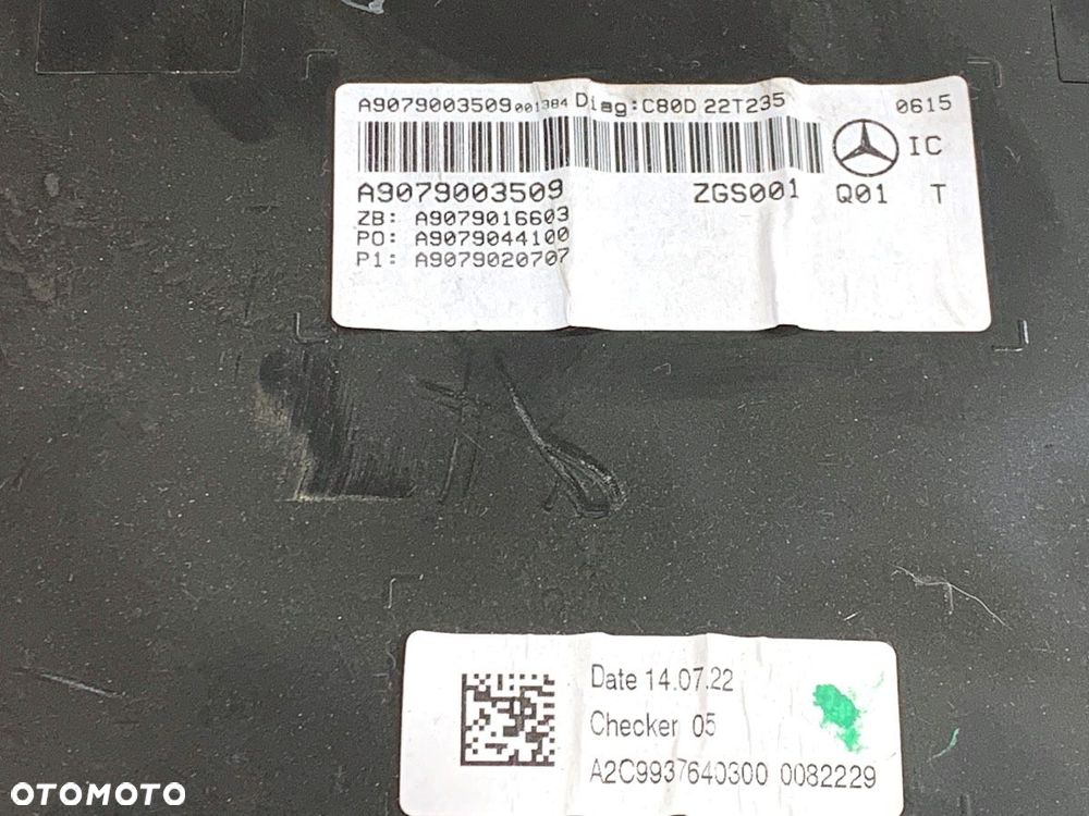 LICZNIK  MERCEDES-BENZ eSPRINTER Skrzynia (B910) 2020 - 2022 Electric (910.633) 85 kW [116 KM] - 8