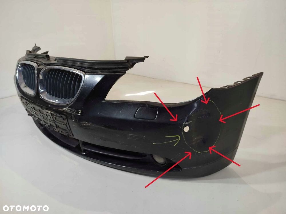 Zderzak przedni przód BMW 5 E60  E61 03-10 SPRYSKI PDC - 3