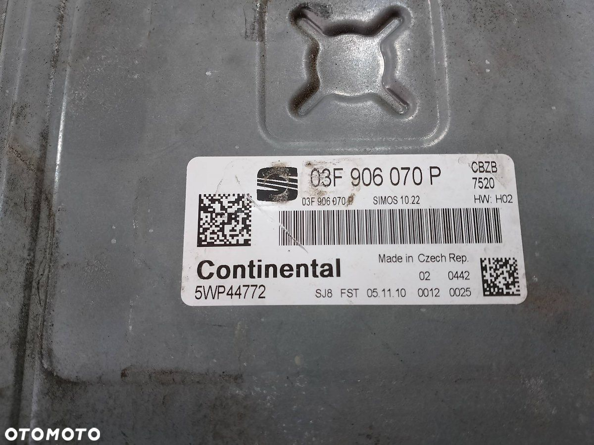 KOMPUTER, STEROWNIK SEAT IBIZA IV 03F906070P 5WP44772 5WP44772 1.2 TSI - 6