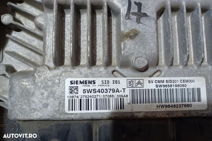 Calculator motor ECU 5WS40379A-T - 2.7 HDI 5WS40379A-T - 2.7 HDI Peug - 3