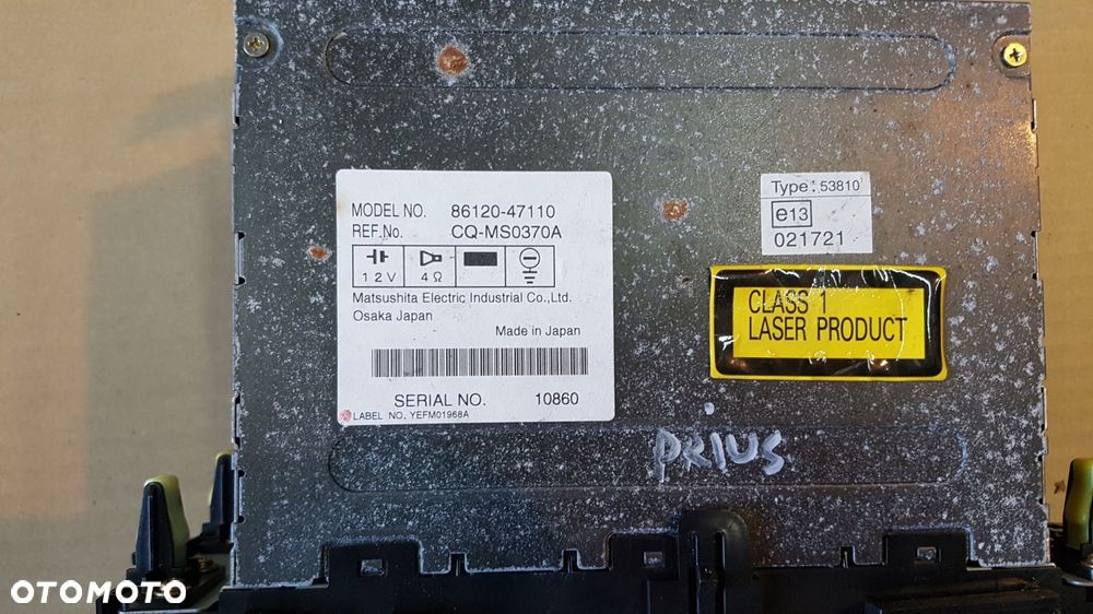 toyota prius 03-09 radio jbl - 3
