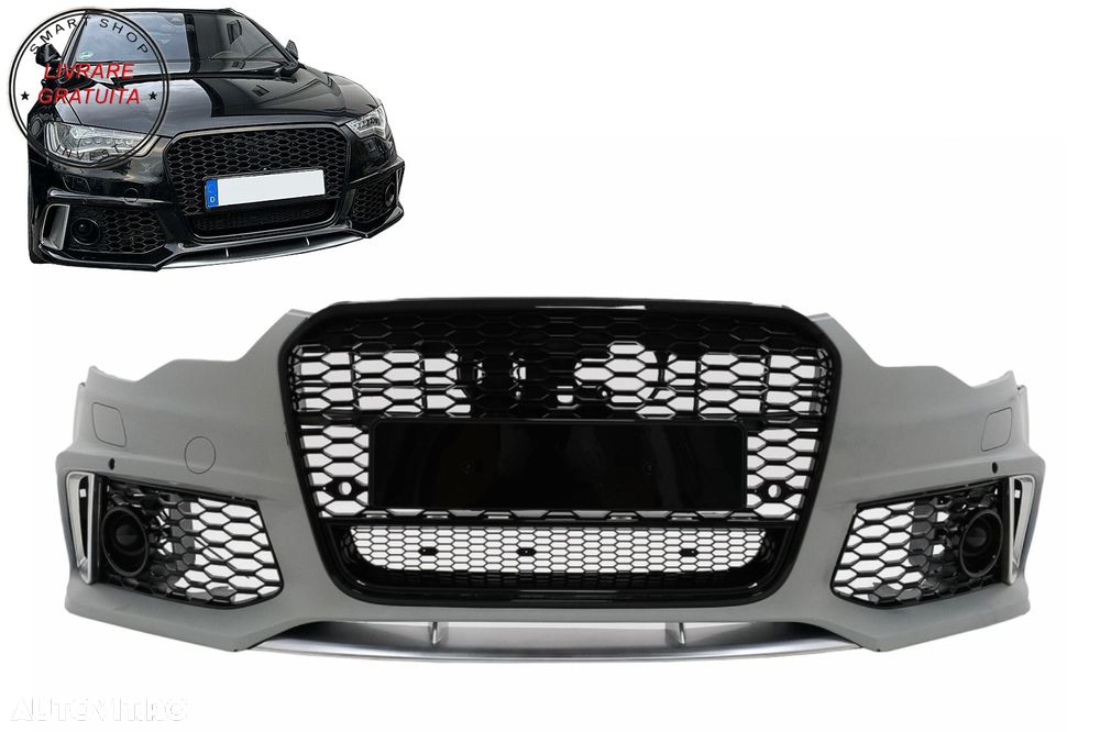Bara Fata cu Grila Centrala Audi A6 C7 4G Pre Facelift (2011-2015) RS6 Design- livrare gratuita - 10