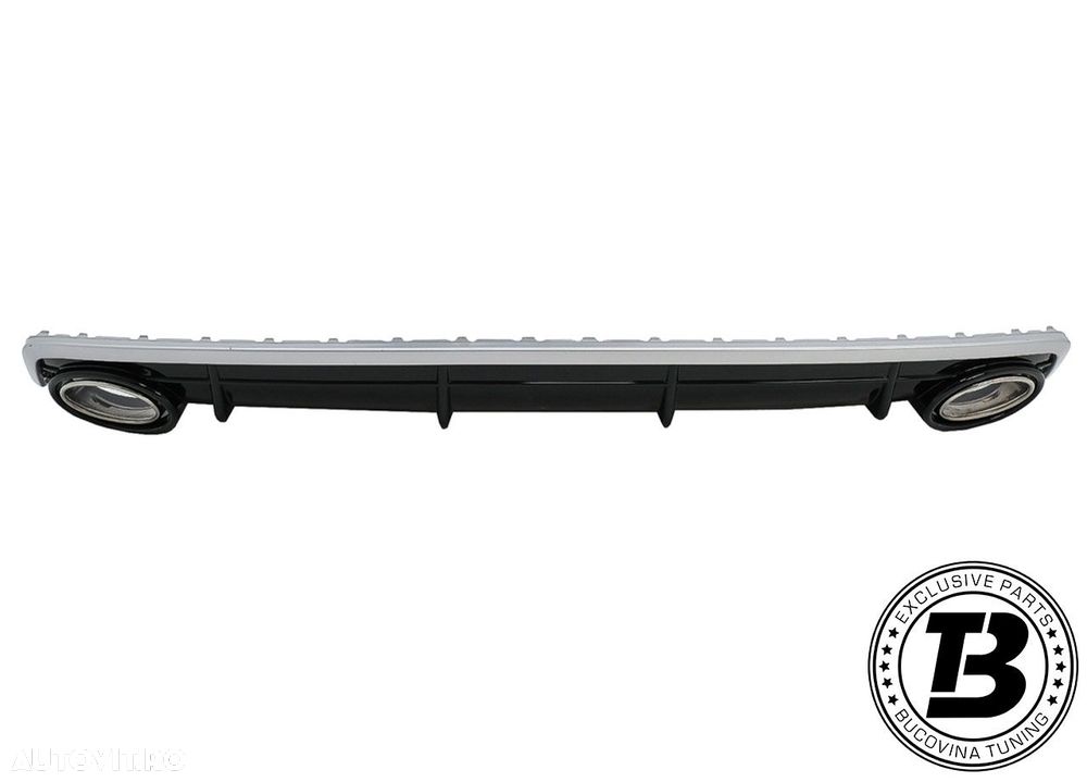 Difuzor Bara Spate cu Ornamente compatibil cu Audi Q7 4M S-Line RSQ7 Design - 3