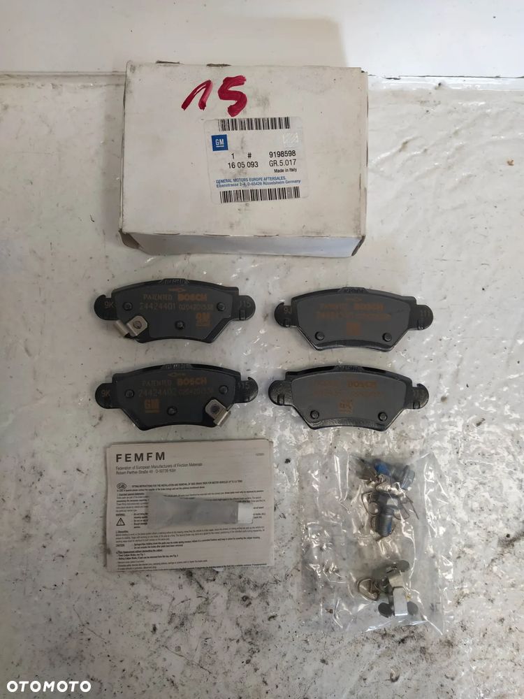 OPEL ASTRA G II ZAFIRA A KLOCKI HAMULCOWE TYŁ TYLNE NOWY ORYGINAŁ - 3