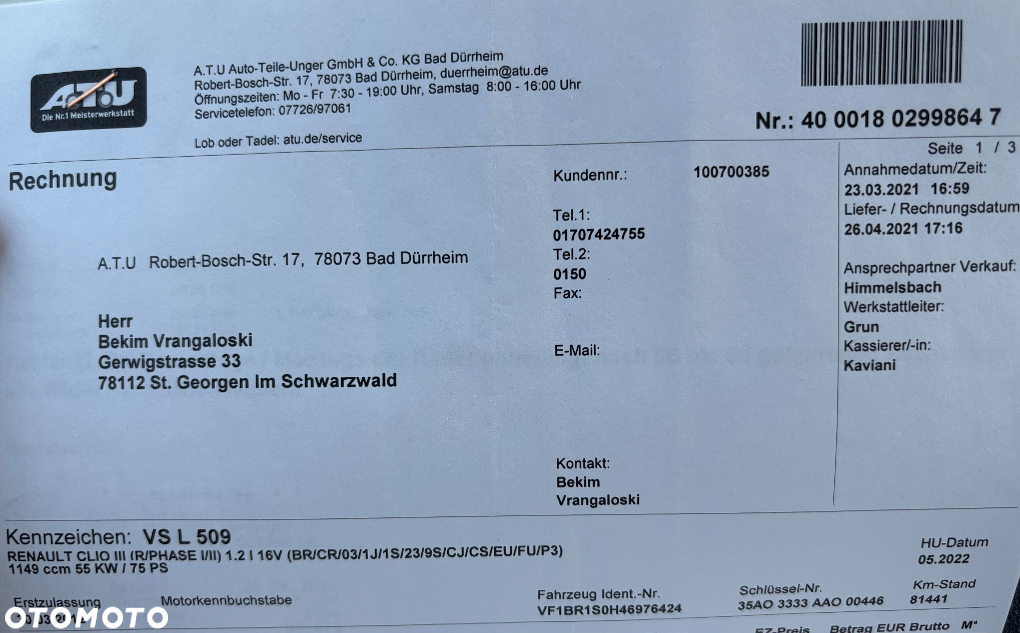 Renault Clio 1.2 16V 75 Yahoo - 22