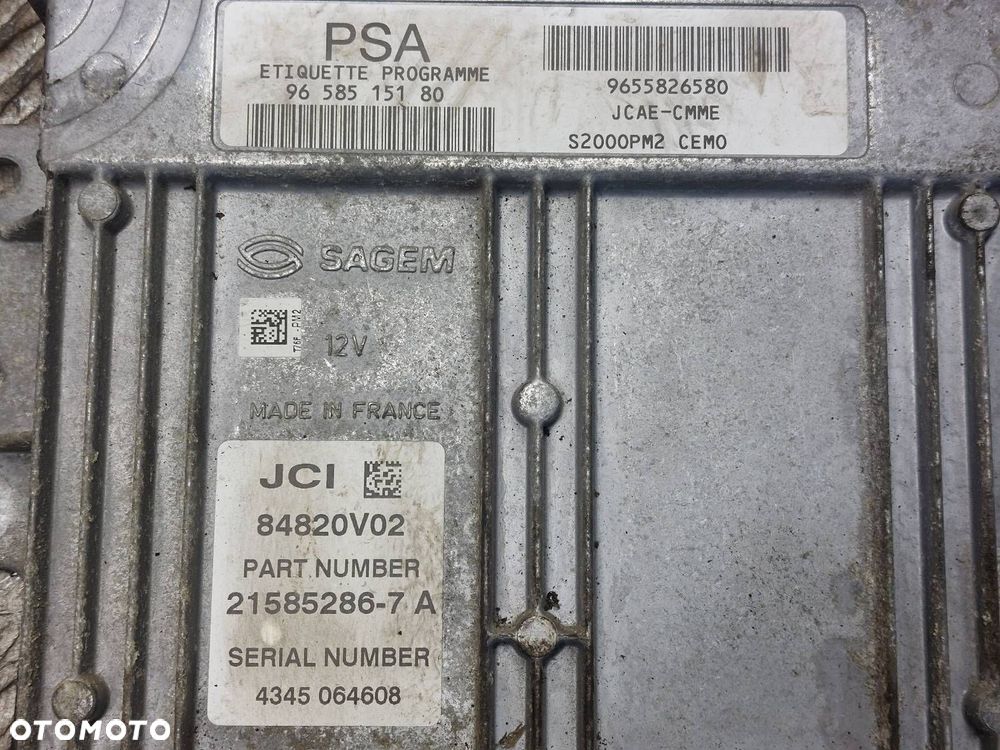 ZESTAW STARTOWY XSARA PICASSO I 1.8 16V 9658515180 9655826580 9650618480 - 2