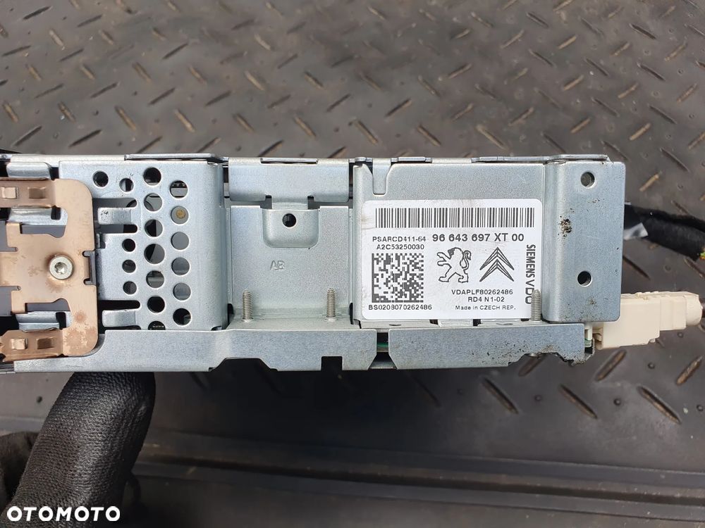 PEUGEOT 207 EXPERT CITROEN C2 JUMPY RADIOODTWARZACZ RADIO FABRYCZNE RD4N1-02 96643697XT FIAT SCUDO - 3