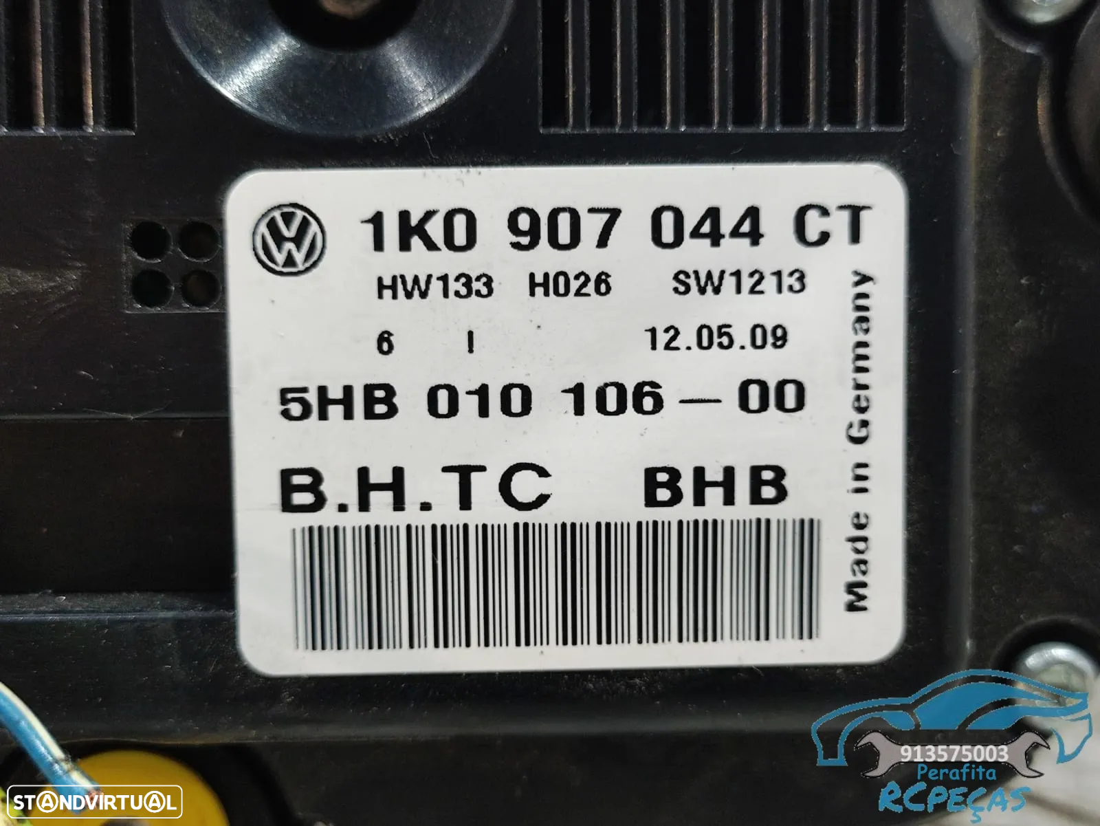 Climatronic VW Volkswagen Scirocco Mk3 - 1K0907044CT - Display Sofagem Comando Ar Condicionado AC - 2004 / 2009 - Touran Golf Tiguan Variant Jetta - 10