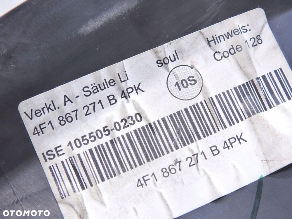LISTWA OSŁONA PROGU LEWY PRZÓD AUDI A6 C6 4F1867271B - 4