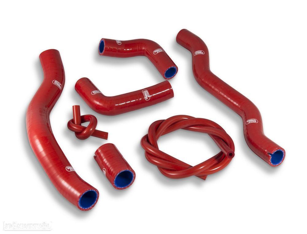 kit mangueiras samco ducati multistrada vermelha - 1