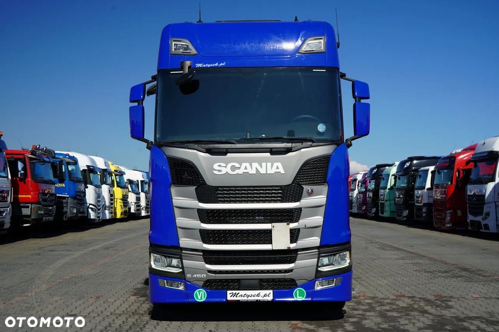 Scania S 450 / ZESTAW TANDEM / FIRANKA / 120 M3 / PRZEJAZDOWY / DACH PODNOSZONY / OŚ PODNOSZONA / - 7