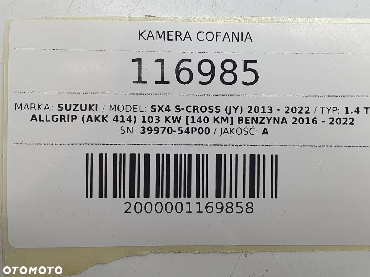 KAMERA COFANIA SUZUKI SX4 S-CROSS LIFT 39970-54P00 - 5