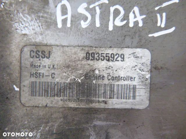 ZESTAW STARTOWY KOMPUTER STACYJKA IMMOBILIZER OPEL ASTRA II 1.6 16V 09355929 CSSJ - 3