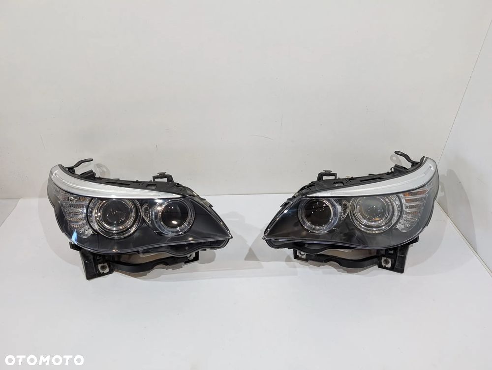 BMW E60 E61 LIFT LCI LAMPA LEWA PRAWA PRZÓD XENON 7177739 7177740 EUROPA KOMPLETNA - 1