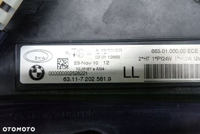 BMW E90 E91 3 LIFT 07-12 reflektor lewy lampa lewa 63.11-7202581.9 - 8