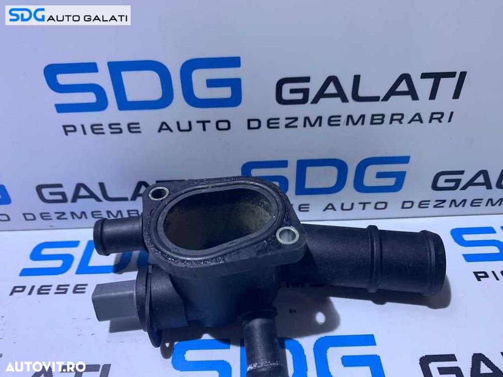 Suport Carcasa Termostat Flansa Senzor Temperatura Apa Skoda Roomster 1.4 TDI BMS BNV BNM 2006 - 2010 Cod 038121132D [M5493] - 3