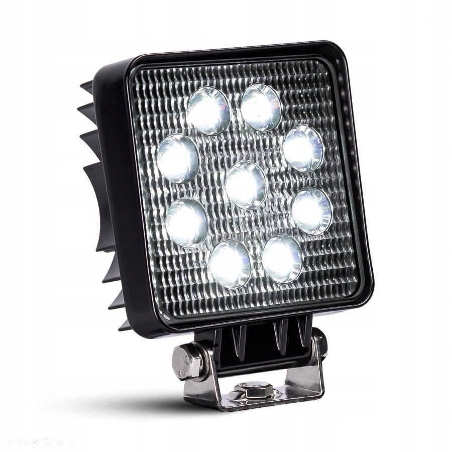 lampa robocza led kwadratowa 9 led z kablem 4 m - 1