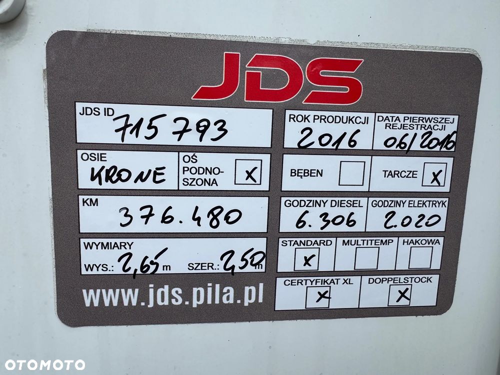 Krone Chłodnia,Doppelstock, Vector 1950, 376.000 km!!! - 37