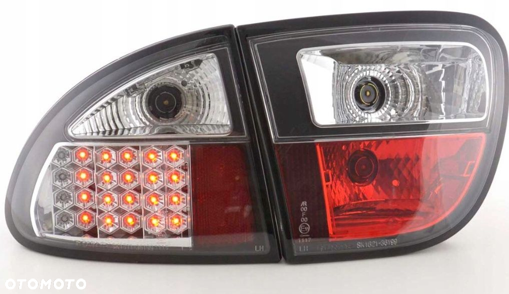 Lampy tyl kpl Led Diodowe Diody Tuning Black Czarny Seat Leon I 1 1m 99-04 - 2