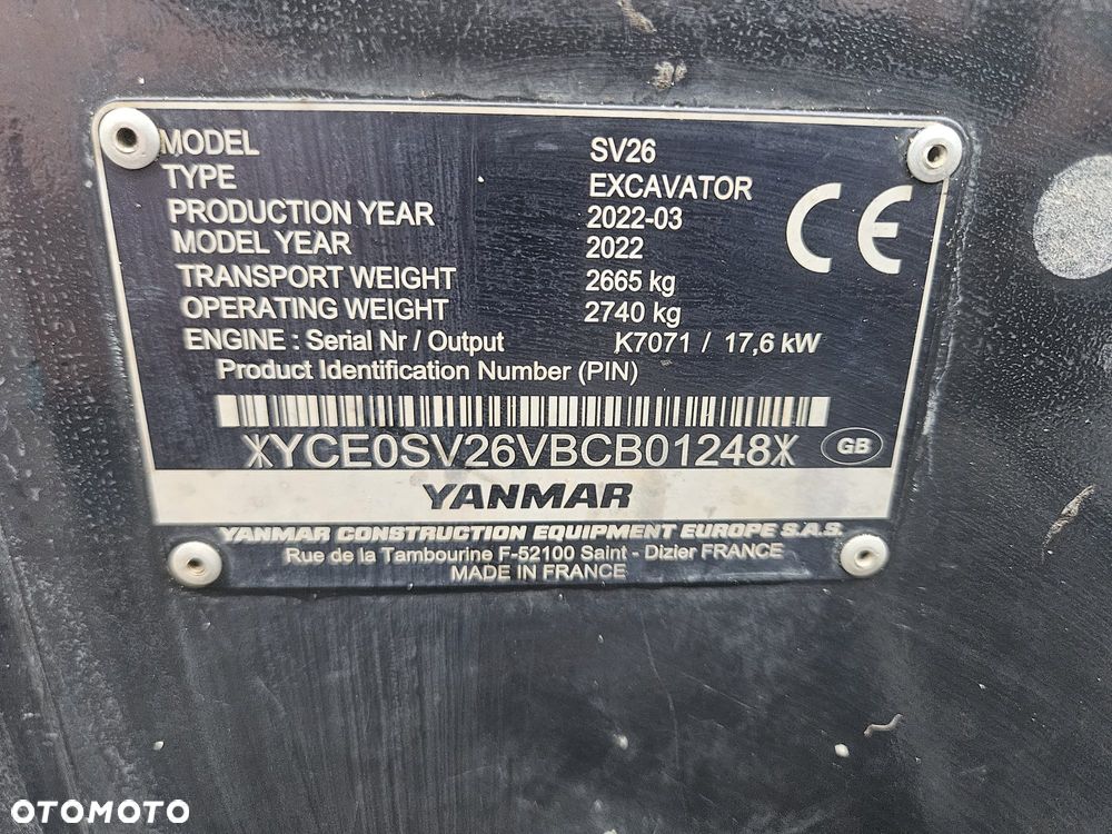 Yanmar SV26 - 17