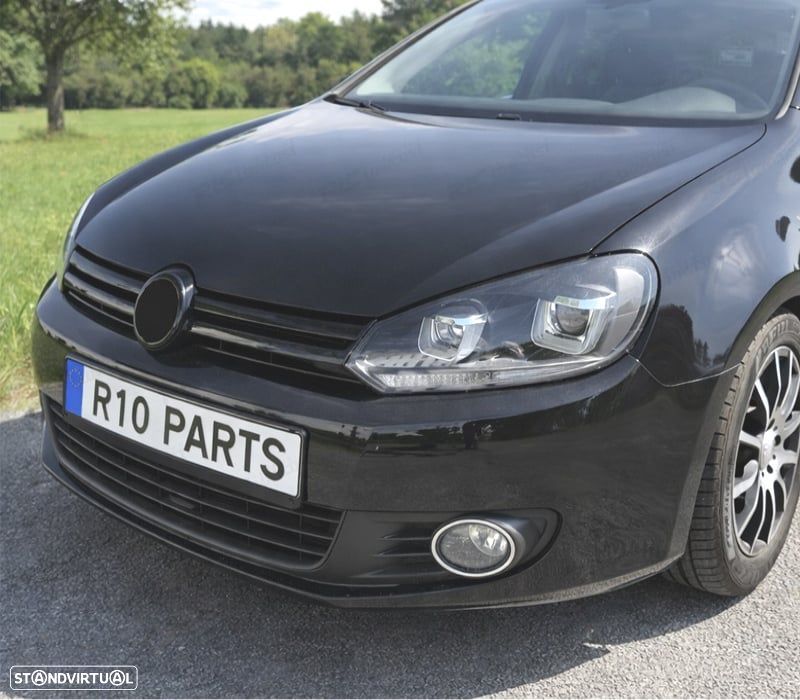FAROIS PARA VOLKSWAGEN VW GOLF VI LIMOUSINE 08-12 DINAMICOS FULL LED ANGEL EYES U - 4