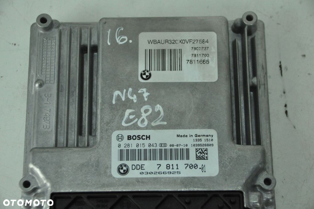 Bmw E82 Komputer Zestaw Startowy 2.0D N47 Nr 346 - 5